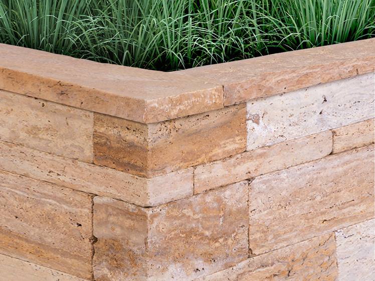 Travertin Mauersteine Gold jonastone